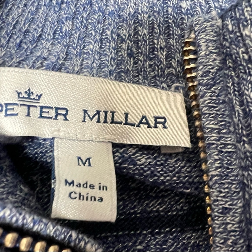 Peter Millar Crown Cool 1/4 Zip Sweater Mens Wool Linen Blend Medium NEW 523 - Picture 3 of 4